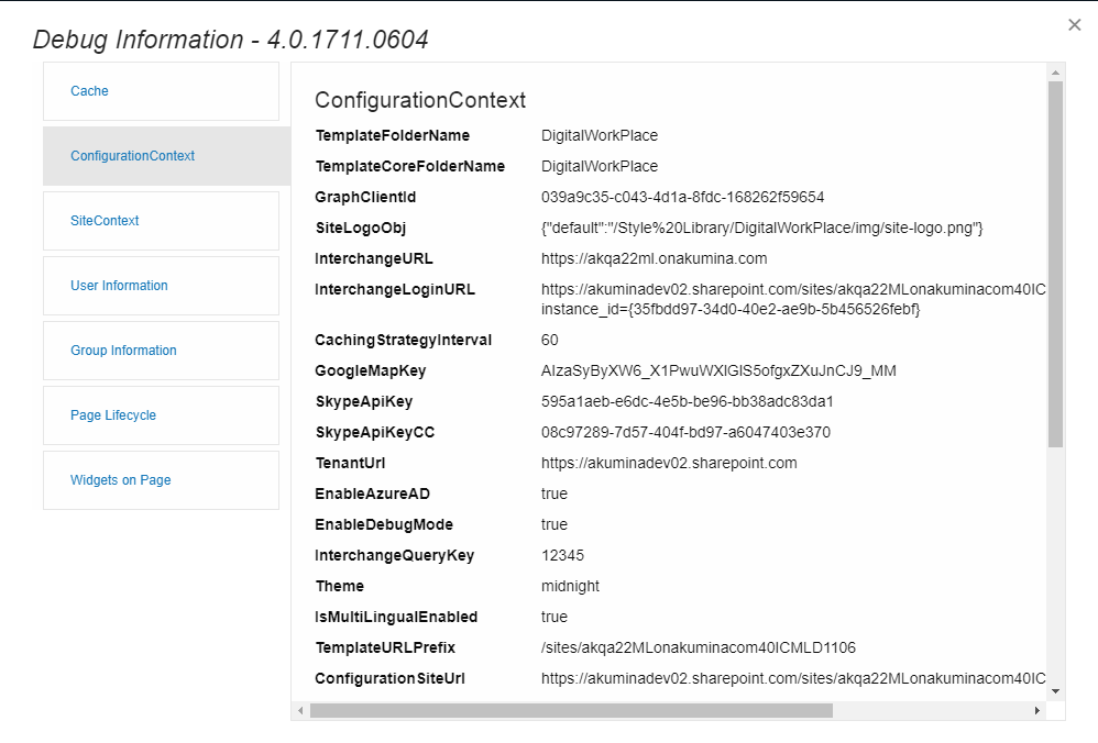 Debug ConfigurationContext